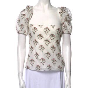 BROCK COLLECTION Floral Print Square Neckline Blouse w/ Tags